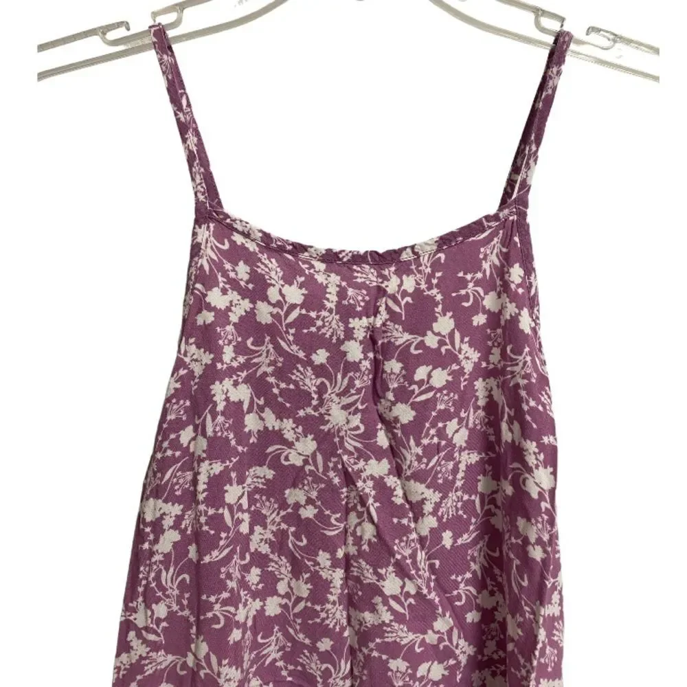 Old Navy Sleeveless Floral Print Dress Girls Size L (10-12) Lavender Soft Fairy